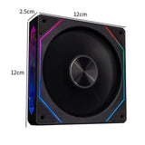 Maxbell CPU Fan 5V 3Pin ARGB High Performance for PC Chassis Silent Case Cooling Fan Forward Black