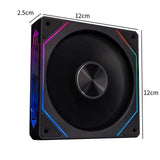 Maxbell CPU Fan 5V 3Pin ARGB High Performance for PC Chassis Silent Case Cooling Fan Backward Black