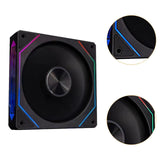 Maxbell CPU Fan 5V 3Pin ARGB High Performance for PC Chassis Silent Case Cooling Fan Backward Black