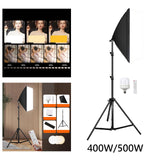 Maxbell Softbox Lighting Kit Studio Lights for Makeup Video Records Live Streamings 400W