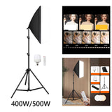 Maxbell Softbox Lighting Kit Studio Lights for Makeup Video Records Live Streamings 400W