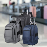 Maxbell Rolling Backpack Multifunctional Suitcase Bag for Overnight Travel Men Women Black