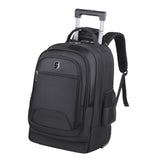 Maxbell Rolling Backpack Multifunctional Suitcase Bag for Overnight Travel Men Women Black