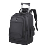 Maxbell Rolling Backpack Multifunctional Suitcase Bag for Overnight Travel Men Women Black