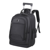 Maxbell Rolling Backpack Multifunctional Suitcase Bag for Overnight Travel Men Women Black