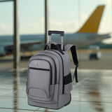 Maxbell Rolling Backpack Multifunctional Suitcase Bag for Overnight Travel Men Women Gray