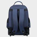 Maxbell Rolling Backpack Multifunctional Suitcase Bag for Overnight Travel Men Women Blue
