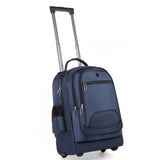 Maxbell Rolling Backpack Multifunctional Suitcase Bag for Overnight Travel Men Women Blue