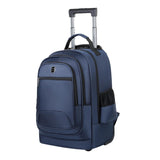 Maxbell Rolling Backpack Multifunctional Suitcase Bag for Overnight Travel Men Women Blue