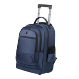 Maxbell Rolling Backpack Multifunctional Suitcase Bag for Overnight Travel Men Women Blue