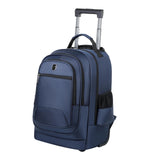 Maxbell Rolling Backpack Multifunctional Suitcase Bag for Overnight Travel Men Women Blue