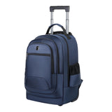 Maxbell Rolling Backpack Multifunctional Suitcase Bag for Overnight Travel Men Women Blue