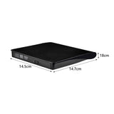 Maxbell External CD DVD Drive High Speed Data Transfer PC External DVD Recording black