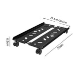 Maxbell Adjustable Mobile CPU Stand Under Desk CPU Holder with Locking Caster Wheels Black