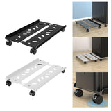Maxbell Adjustable Mobile CPU Stand Under Desk CPU Holder with Locking Caster Wheels Black