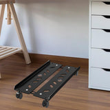 Maxbell Adjustable Mobile CPU Stand Under Desk CPU Holder with Locking Caster Wheels Black