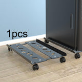 Maxbell Adjustable Mobile CPU Stand Under Desk CPU Holder with Locking Caster Wheels Black