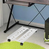 Maxbell Adjustable Mobile CPU Stand Under Desk CPU Holder with Locking Caster Wheels White
