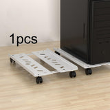 Maxbell Adjustable Mobile CPU Stand Under Desk CPU Holder with Locking Caster Wheels White