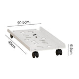 Maxbell Maxbell Mobile CPU Stand PC Floor Cart Fits Most PC Easy Installation PC Tower Stand White