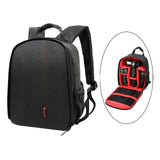 Maxbell DSLR Camera Backpack Camera Bag 9.8x6x13.3inch for Outdoor Activities Sturdy Black Red