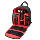 Maxbell DSLR Camera Backpack Camera Bag 9.8x6x13.3inch for Outdoor Activities Sturdy Black Red