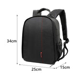 Maxbell DSLR Camera Backpack Camera Bag 9.8x6x13.3inch for Outdoor Activities Sturdy Black Red