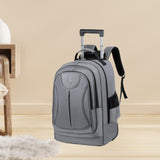 Maxbell Rolling Backpack Multipurpose Double Shoulder Bag for Overnight Travel Camping grey