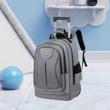 Maxbell Rolling Backpack Multipurpose Double Shoulder Bag for Overnight Travel Camping grey