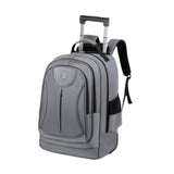 Maxbell Rolling Backpack Multipurpose Double Shoulder Bag for Overnight Travel Camping grey
