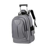 Maxbell Rolling Backpack Multipurpose Double Shoulder Bag for Overnight Travel Camping grey