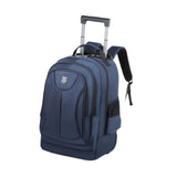 Maxbell Rolling Backpack Multipurpose Double Shoulder Bag for Overnight Travel Camping blue
