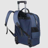 Maxbell Rolling Backpack Multipurpose Double Shoulder Bag for Overnight Travel Camping blue