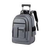 Maxbell Rolling Backpack Water Resistant Suitcase Bag for Camping Business Overnight grey