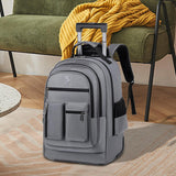 Maxbell Rolling Backpack Water Resistant Suitcase Bag for Camping Business Overnight grey