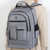 Maxbell Rolling Backpack Water Resistant Suitcase Bag for Camping Business Overnight grey
