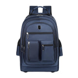 Maxbell Rolling Backpack Water Resistant Suitcase Bag for Camping Business Overnight blue