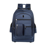 Maxbell Rolling Backpack Water Resistant Suitcase Bag for Camping Business Overnight blue