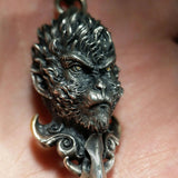 Maxbell Sun Wukong Pendant Necklace Fighting Buddha Necklace for Club Festival Party