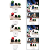 Maxbell Keycaps Vintage Design Sturdy Gifts with Storage Box Gaming Joystick Keycaps Blue Base