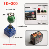 Maxbell Keycaps Vintage Design Sturdy Gifts with Storage Box Gaming Joystick Keycaps Blue Base