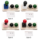 Maxbell Keycaps Vintage Design Sturdy Gifts with Storage Box Gaming Joystick Keycaps Blue Base