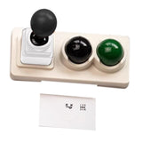 Maxbell Keycaps Vintage Design Sturdy Gifts with Storage Box Gaming Joystick Keycaps Silver Base
