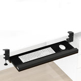 Maxbell Under Desk Keyboard Tray Sliding Clamp on Mount Bracket Table Black Platform Regular Type