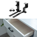 Maxbell Under Desk Keyboard Tray Sliding Clamp on Mount Bracket Table Black Platform Regular Type