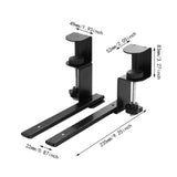 Maxbell Under Desk Keyboard Tray Sliding Clamp on Mount Bracket Table Black Platform Adjustable Type