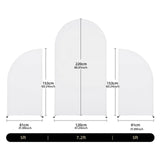 Maxbell 3Pcs Arch Backdrop Covers New Year Reception Anniversary Wedding Arch Covers White