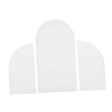Maxbell 3Pcs Arch Backdrop Covers New Year Reception Anniversary Wedding Arch Covers White