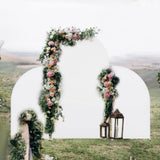 Maxbell 3Pcs Arch Backdrop Covers New Year Reception Anniversary Wedding Arch Covers White