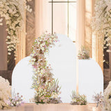 Maxbell 3Pcs Arch Backdrop Covers New Year Reception Anniversary Wedding Arch Covers White